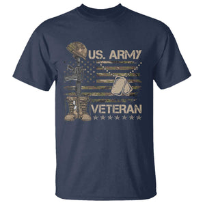US Army Veteran Flag T Shirt TS10 Navy Print Your Wear