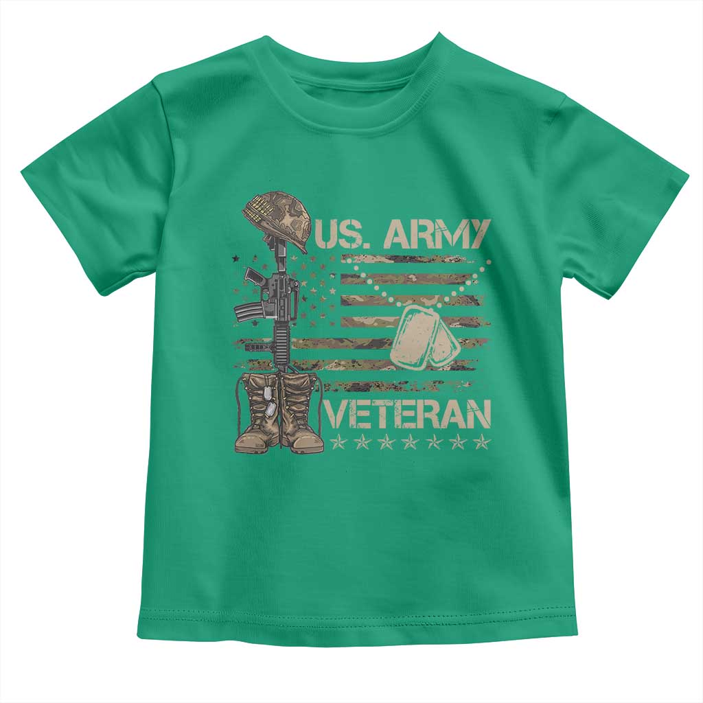 US Army Veteran Flag Toddler T Shirt TS10 Irish Green Print Your Wear