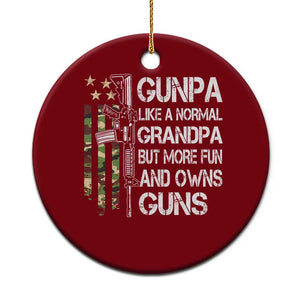Gunpa Ceramic Ornament Guns Grandpa More Fun Camo American Flag USA Camouflage TS10 1pc Red Print Your Wear