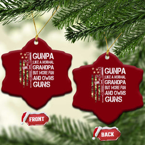 Gunpa Ceramic Ornament Guns Grandpa More Fun Camo American Flag USA Camouflage TS10 Print Your Wear
