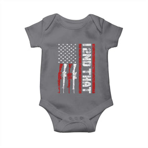 Vintage USA Flag 2nd Amendment Baby Onesie Pro Gun Lovers TS10 Charcoal Print Your Wear