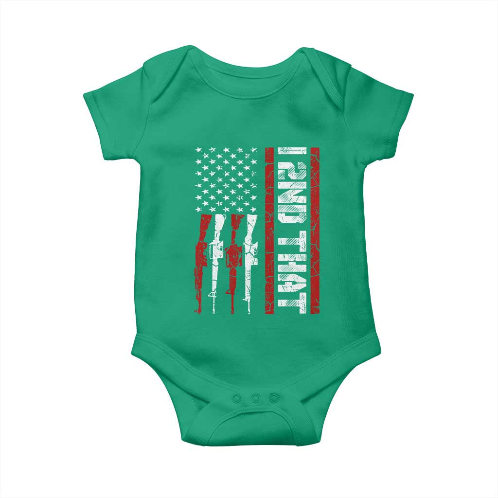 Vintage USA Flag 2nd Amendment Baby Onesie Pro Gun Lovers TS10 Irish Green Print Your Wear