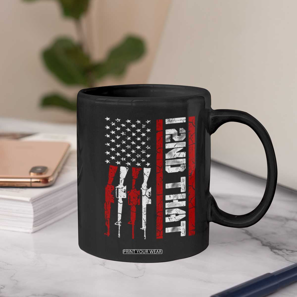 Vintage USA Flag 2nd Amendment Coffee Mug Pro Gun Lovers TS10 Print Your Wear