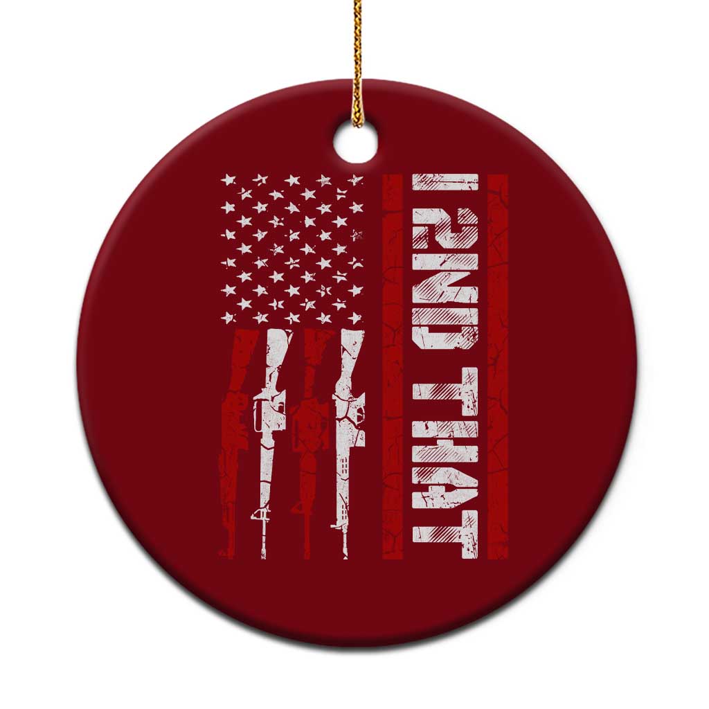 Vintage USA Flag 2nd Amendment Ceramic Ornament Pro Gun Lovers TS10 1pc Red Print Your Wear