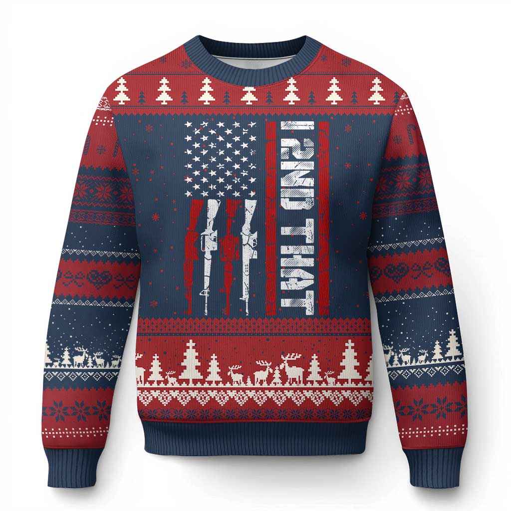 Vintage USA Flag 2nd Amendment Ugly Christmas Sweater Pro Gun Lovers TS10 Navy Red Print Your Wear