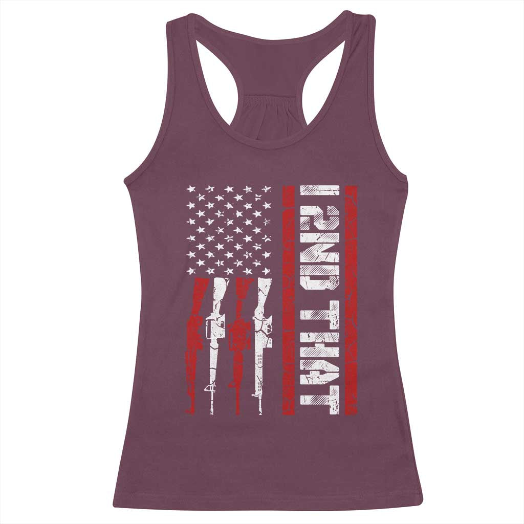 Vintage USA Flag 2nd Amendment Racerback Tank Top Pro Gun Lovers TS10 Maroon Print Your Wear