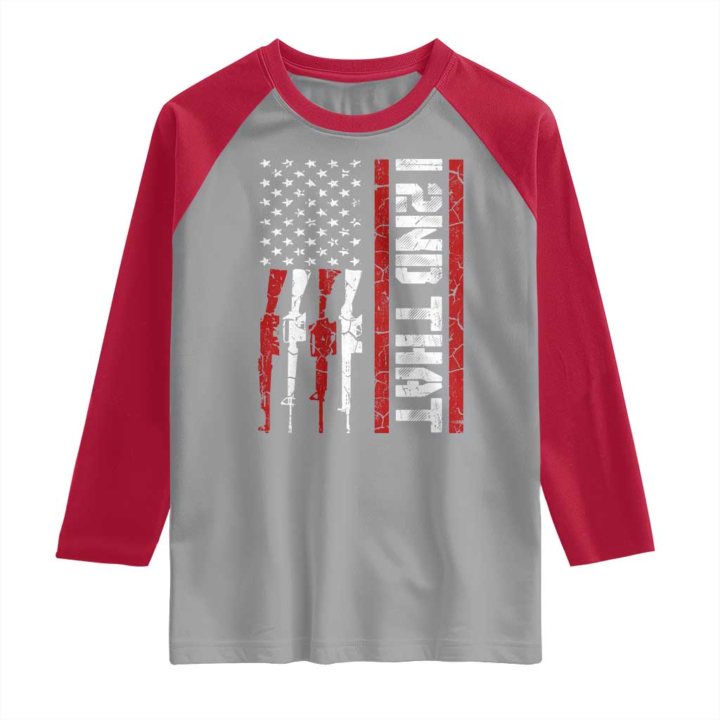 Vintage USA Flag 2nd Amendment Raglan Shirt Pro Gun Lovers TS10 Sport Gray Red Print Your Wear