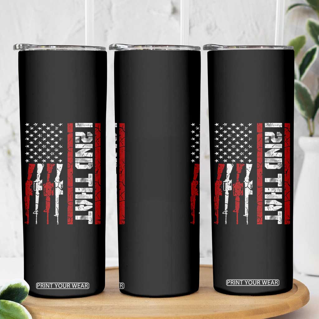 Vintage USA Flag 2nd Amendment Skinny Tumbler Pro Gun Lovers TS10 Print Your Wear