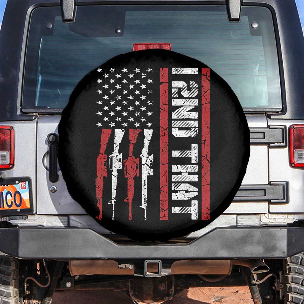 Vintage USA Flag 2nd Amendment Spare Tire Cover Pro Gun Lovers TS10 No hole Black Print Your Wear