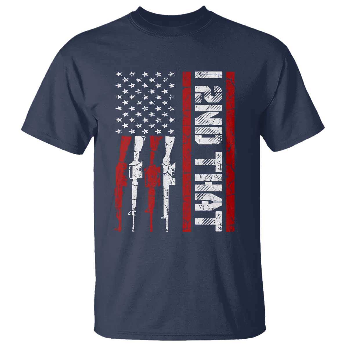 Vintage USA Flag 2nd Amendment T Shirt Pro Gun Lovers TS10 Navy Print Your Wear