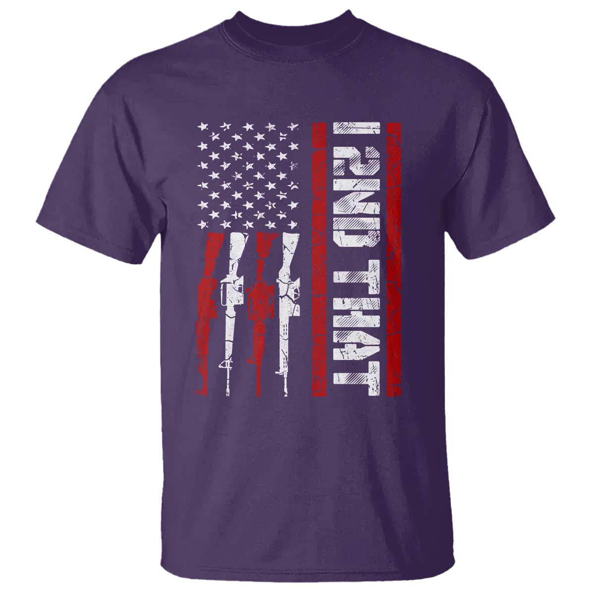 Vintage USA Flag 2nd Amendment T Shirt Pro Gun Lovers TS10 Purple Print Your Wear