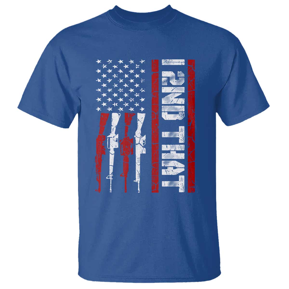 Vintage USA Flag 2nd Amendment T Shirt Pro Gun Lovers TS10 Royal Blue Print Your Wear