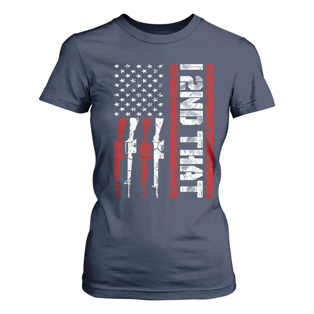 Vintage USA Flag 2nd Amendment T Shirt For Women Pro Gun Lovers TS10 Navy Print Your Wear
