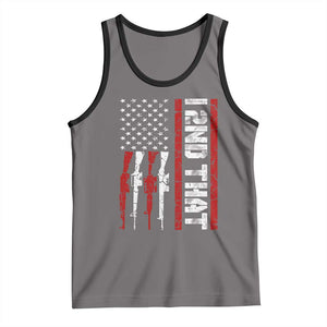 Vintage USA Flag 2nd Amendment Tank Top Pro Gun Lovers TS10 Deep Heather Black Print Your Wear