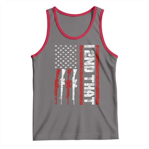 Vintage USA Flag 2nd Amendment Tank Top Pro Gun Lovers TS10 Deep Heather Red Print Your Wear