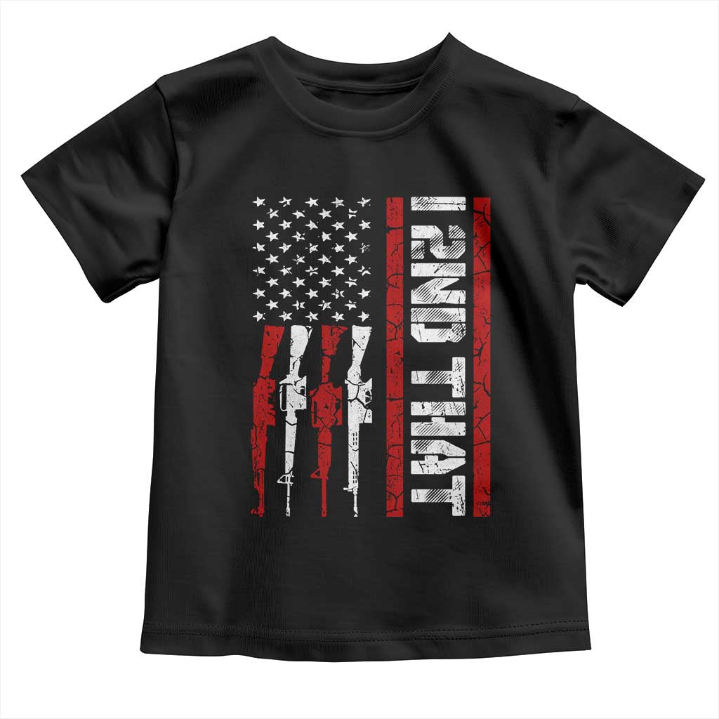 Vintage USA Flag 2nd Amendment Toddler T Shirt Pro Gun Lovers TS10 Black Print Your Wear