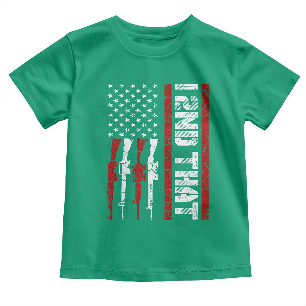 Vintage USA Flag 2nd Amendment Toddler T Shirt Pro Gun Lovers TS10 Irish Green Print Your Wear