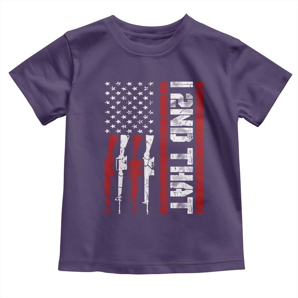 Vintage USA Flag 2nd Amendment Toddler T Shirt Pro Gun Lovers TS10 Purple Print Your Wear