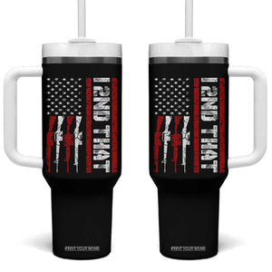 Vintage USA Flag 2nd Amendment Tumbler With Handle Pro Gun Lovers TS10 One Size: 40 oz Black Print Your Wear