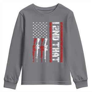 Vintage USA Flag 2nd Amendment Youth Sweatshirt Pro Gun Lovers TS10 Charcoal Print Your Wear