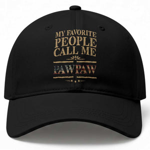 Funny Grandpa Baseball Cap My Favorite People Call Me Pop Pop Retro American Flag