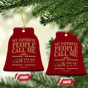 Funny Grandpa Ceramic Ornament My Favorite People Call Me Pop Pop Retro American Flag TS10 Print Your Wear