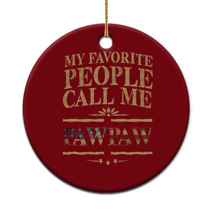 Funny Grandpa Ceramic Ornament My Favorite People Call Me Pop Pop Retro American Flag TS10 1pc Red Print Your Wear
