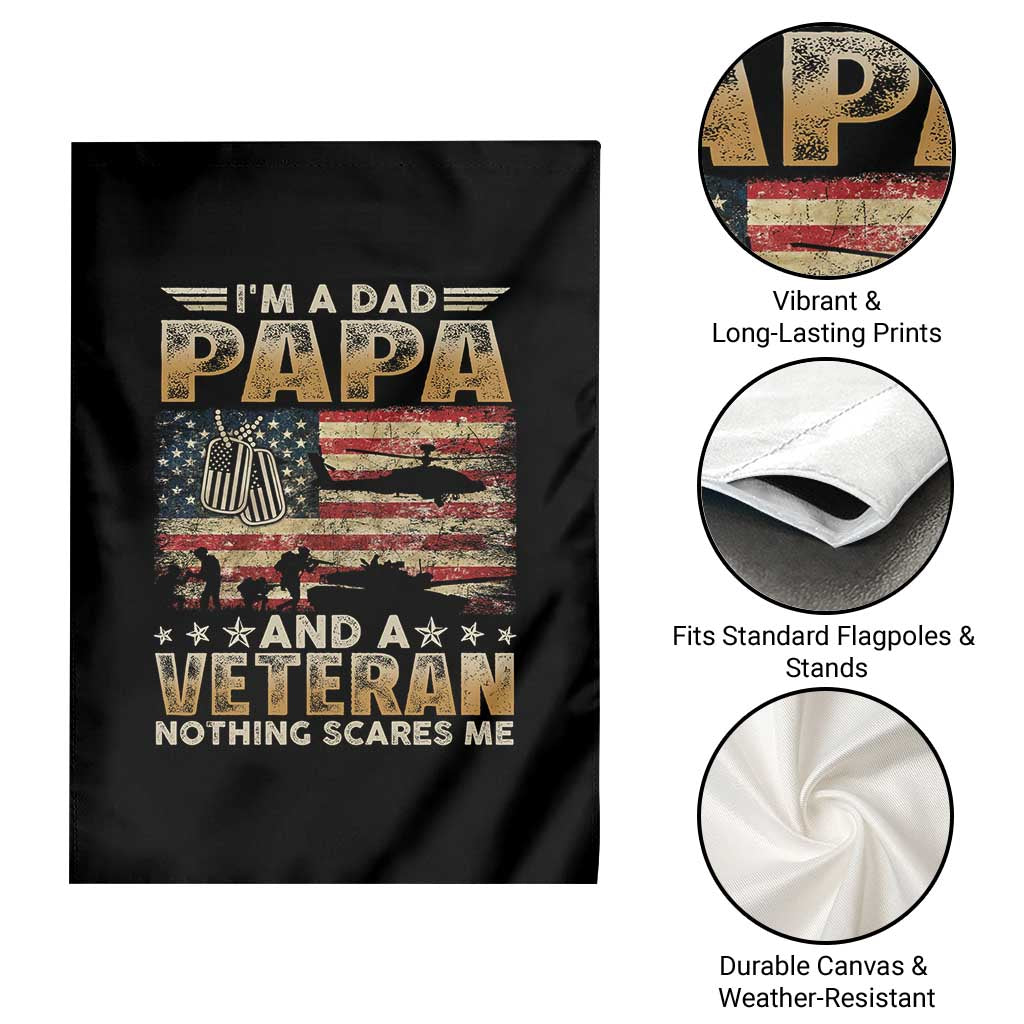 Funny Veteran Dad Garden Flag Funny Military Veteran USA Flag TS10 Print Your Wear