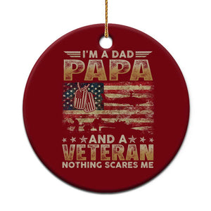 Funny Veteran Dad Ceramic Ornament Funny Military Veteran USA Flag TS10 1pc Red Print Your Wear