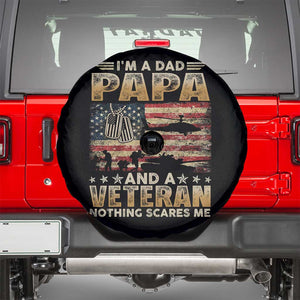 Funny Veteran Dad Spare Tire Cover Funny Military Veteran USA Flag TS10 Black Print Your Wear
