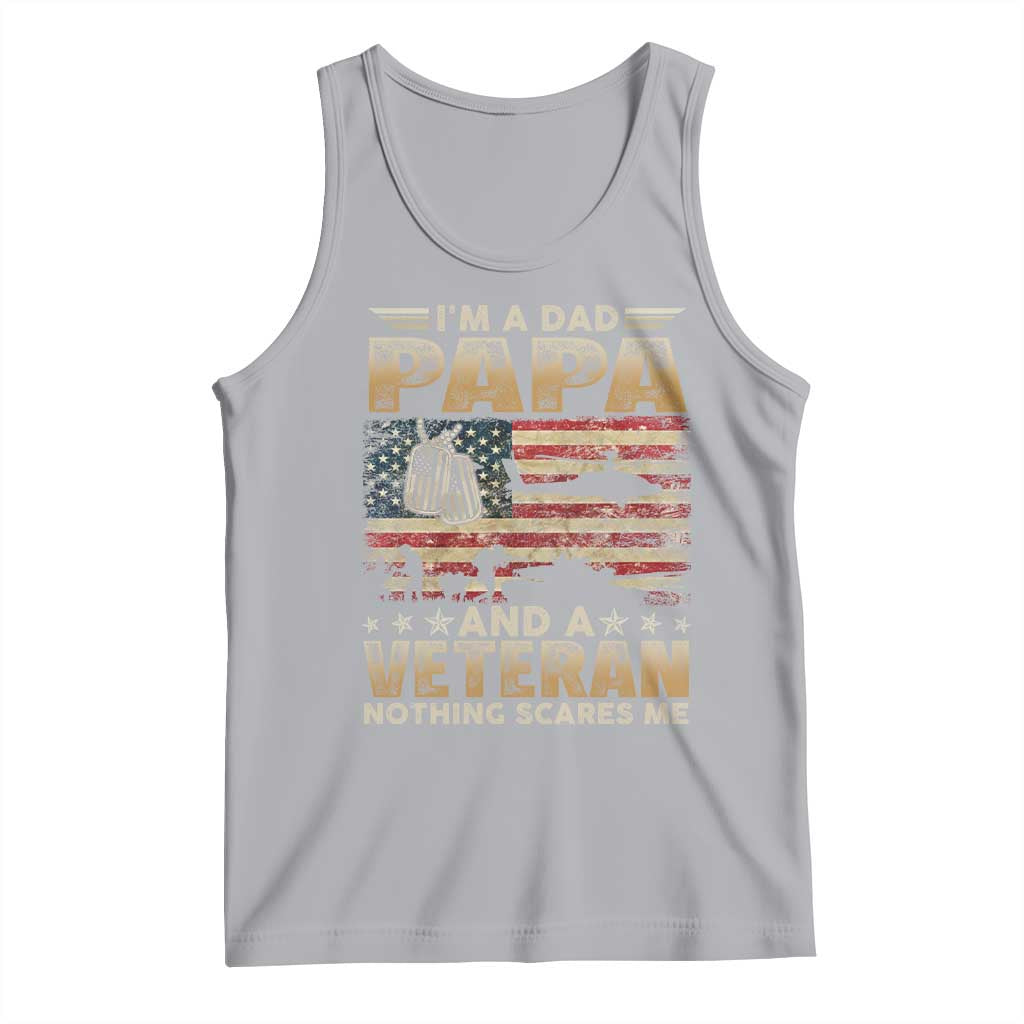 Funny Veteran Dad Tank Top Funny Military Veteran USA Flag TS10 Athletic Heather Print Your Wear