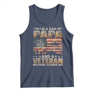 Funny Veteran Dad Tank Top Funny Military Veteran USA Flag TS10 Navy Print Your Wear