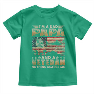 Funny Veteran Dad Toddler T Shirt Funny Military Veteran USA Flag TS10 Irish Green Print Your Wear