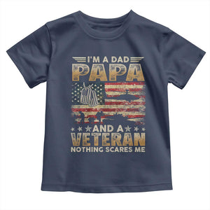 Funny Veteran Dad Toddler T Shirt Funny Military Veteran USA Flag TS10 Navy Print Your Wear