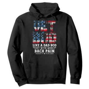Vet Bod Hoodie Funny Military Veteran Dad Bod American Flag TS10 Black Print Your Wear