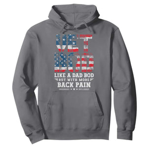 Vet Bod Hoodie Funny Military Veteran Dad Bod American Flag TS10 Charcoal Print Your Wear
