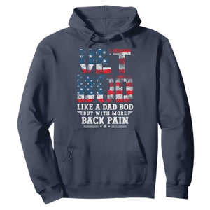 Vet Bod Hoodie Funny Military Veteran Dad Bod American Flag TS10 Navy Print Your Wear