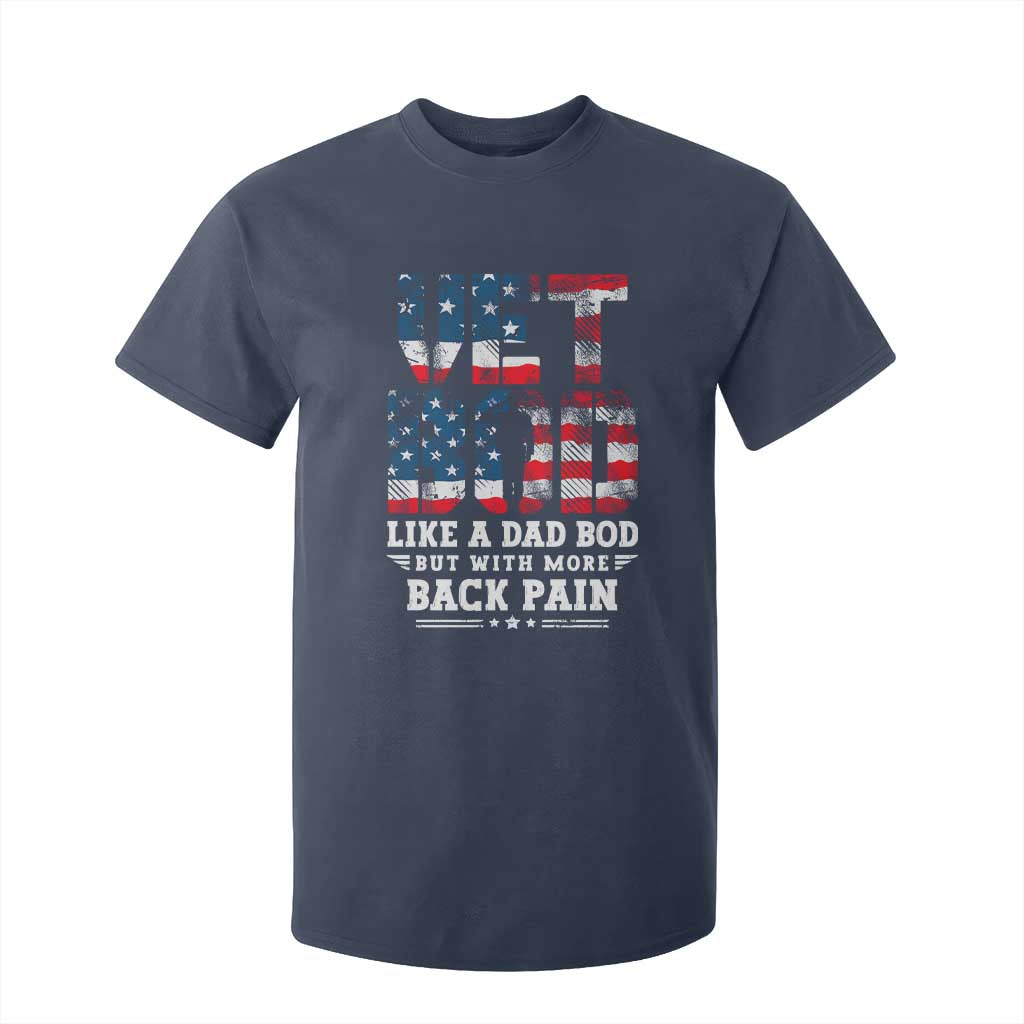 Vet Bod T Shirt For Kid Funny Military Veteran Dad Bod American Flag TS10 Navy Print Your Wear