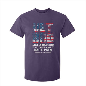 Vet Bod T Shirt For Kid Funny Military Veteran Dad Bod American Flag TS10 Purple Print Your Wear