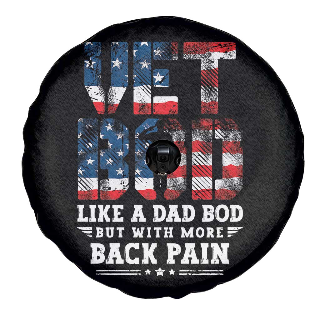 Vet Bod Spare Tire Cover Funny Military Veteran Dad Bod American Flag TS10 Print Your Wear