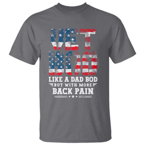 Vet Bod T Shirt Funny Military Veteran Dad Bod American Flag TS10 Charcoal Print Your Wear