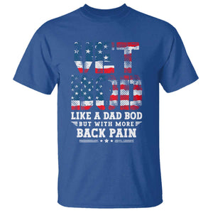 Vet Bod T Shirt Funny Military Veteran Dad Bod American Flag TS10 Royal Blue Print Your Wear