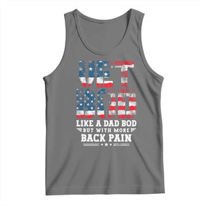 Vet Bod Tank Top Funny Military Veteran Dad Bod American Flag TS10 Black Heather Print Your Wear