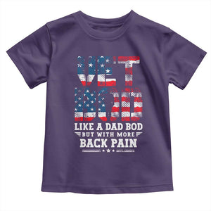 Vet Bod Toddler T Shirt Funny Military Veteran Dad Bod American Flag TS10 Purple Print Your Wear
