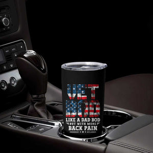 Vet Bod Tumbler Cup Funny Military Veteran Dad Bod American Flag TS10 Print Your Wear