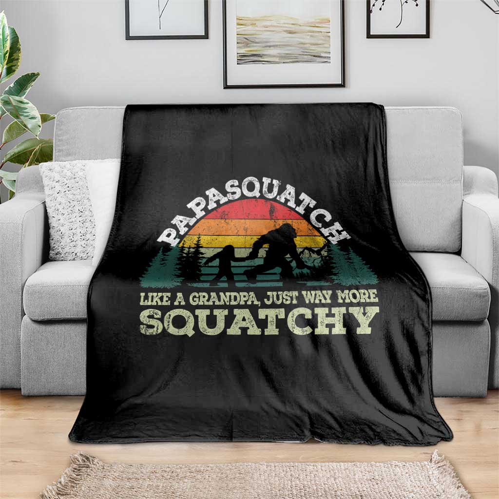 Grandpa Bigfoot Throw Blanket Retro Sasquatch Funny TS10 Print Your Wear