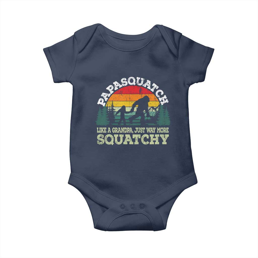Grandpa Bigfoot Baby Onesie Retro Sasquatch Funny TS10 Navy Print Your Wear