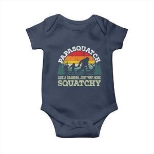 Grandpa Bigfoot Baby Onesie Retro Sasquatch Funny TS10 Navy Print Your Wear