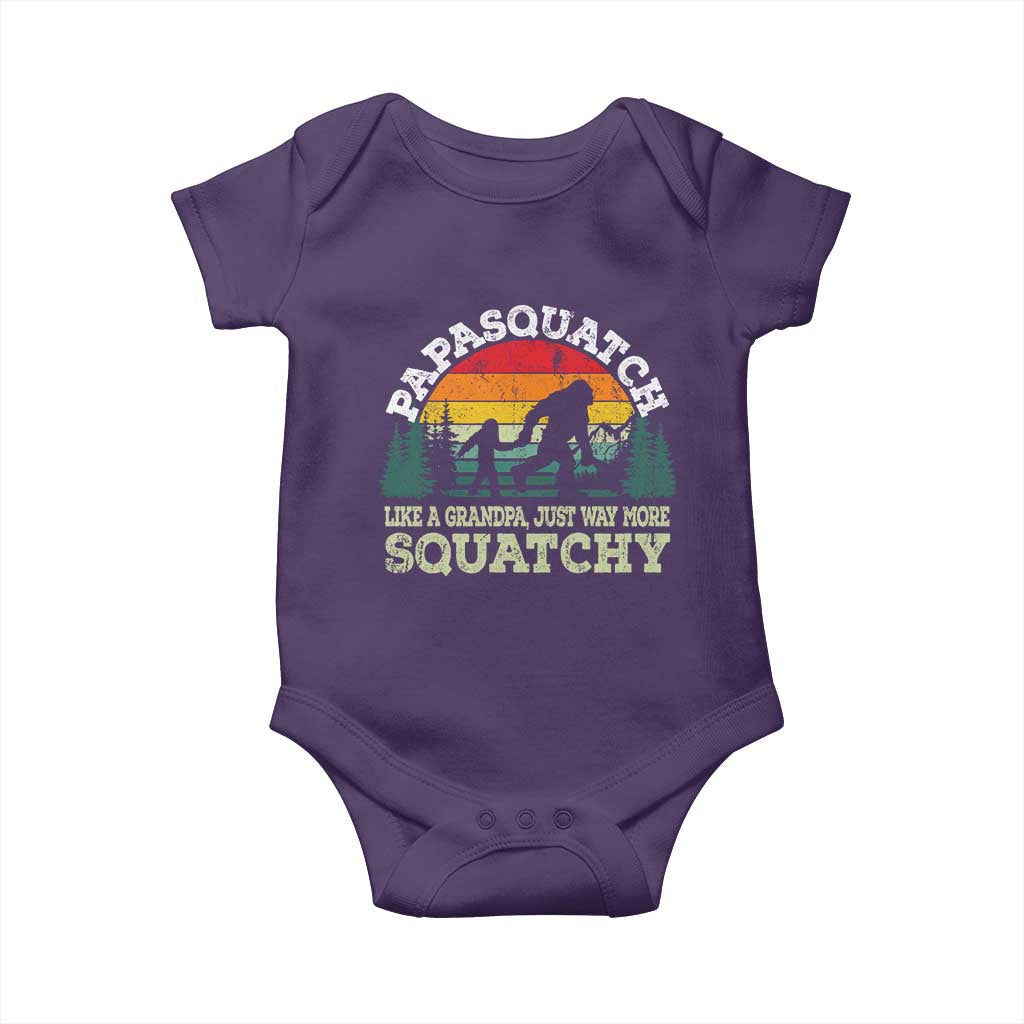 Grandpa Bigfoot Baby Onesie Retro Sasquatch Funny TS10 Purple Print Your Wear