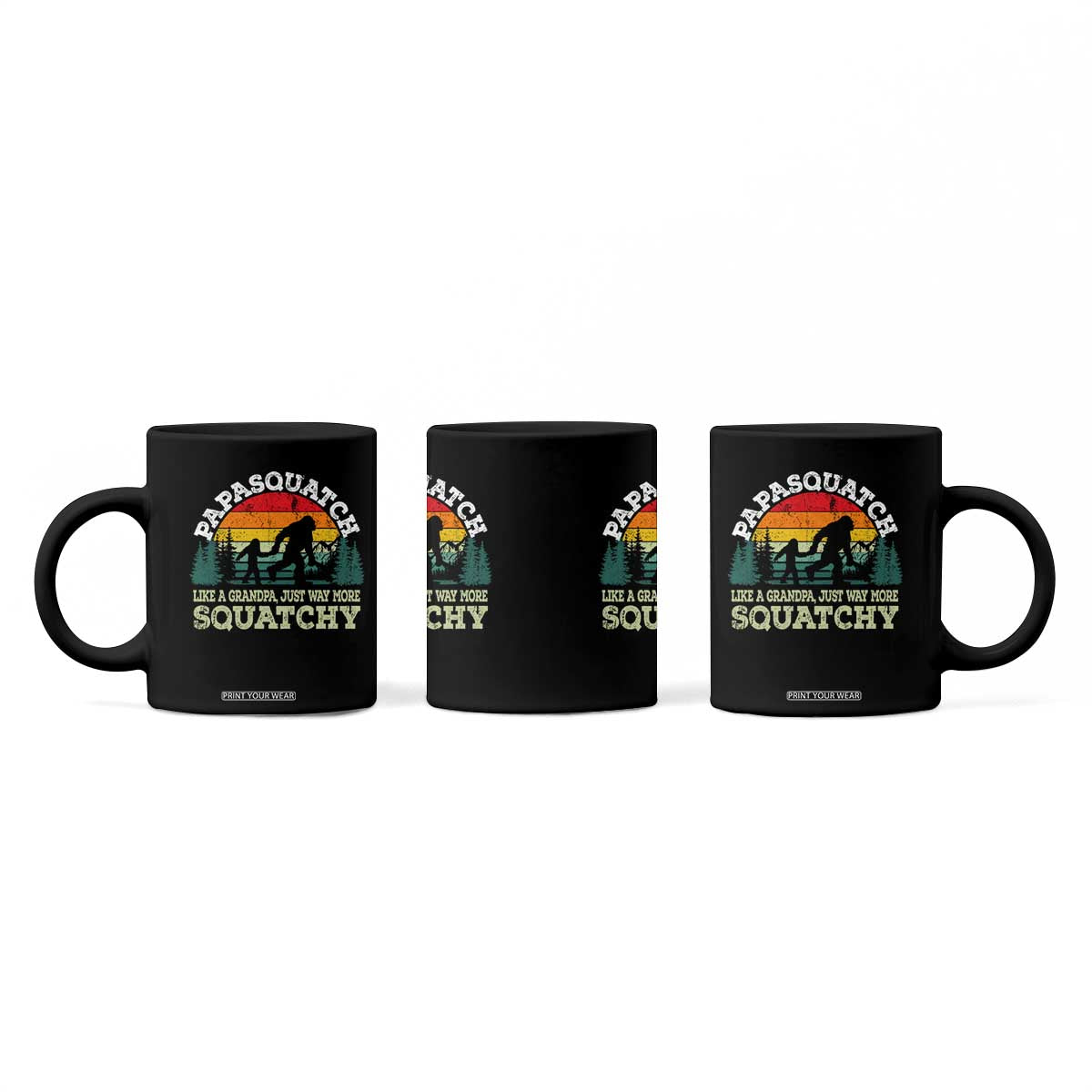 Grandpa Bigfoot Coffee Mug Retro Sasquatch Funny TS10 Print Your Wear